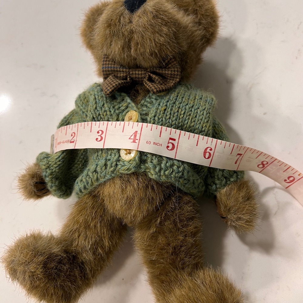 Vtg. Boyds Collection J.B. Bean Series Brown Plush Teddy Bear Green Sweater - Picture 9 of 9